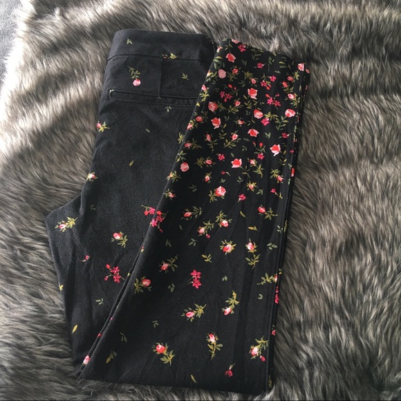 PIXIE Skinny/straight ombre flower dress pants - Picture 2 of 4